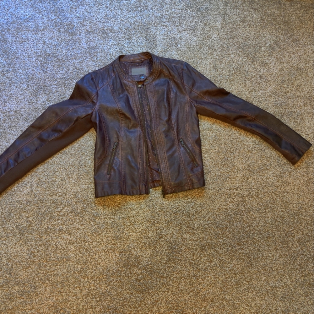Faux leather jacket